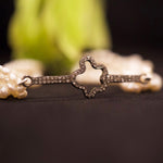 Load image into Gallery viewer, Pearls with Diamond Flowerette  Bracelet
