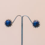 Load image into Gallery viewer, Lapis Lazuli with Diamond Studs set in Silver
