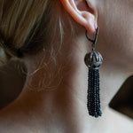Load image into Gallery viewer, Black Spinel with Tassels
