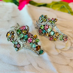 Mixed Tourmaline Bouquet earrings